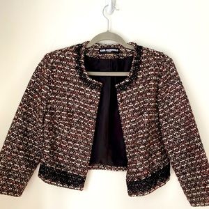 Karl Lagerfeld Cropped Tweed Jacket